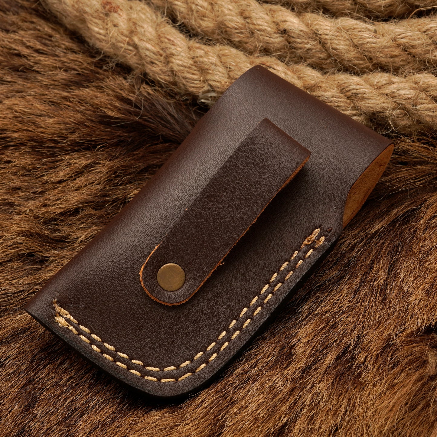 Damascus Steel Folding Pocket Knife - Folding knife with Pakka Wood