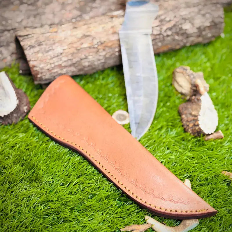 15" Handmade Forged Damascus Steel Hunting bowie knife survival knife - Rambo bowie knife w/ stag horn