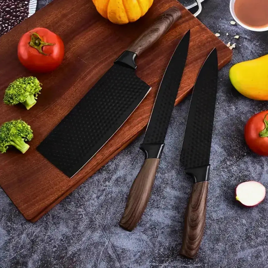 6pcs Kitchen Knives Set Non-Stick Stainless-Steel Chef Set - Cutlery Kitchen Knives Hunt Craft Knives