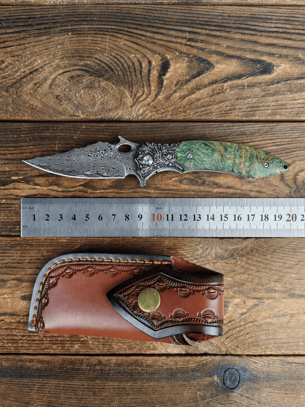 Handmade Japanese VG-10 Damascus Pocket Knife
