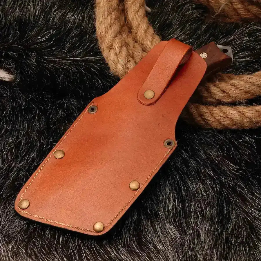 9" Hand Made Stainless Steel Knife-Full Tang Fixed Blade Knive With Rose Wood Handle - Hunt Craft Knives