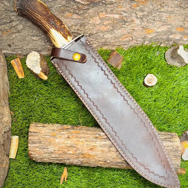 Bowie Knife-Handmade D2 Stell Hunting Bowie Knife With Stag Antler Handle Hunt Craft Knives