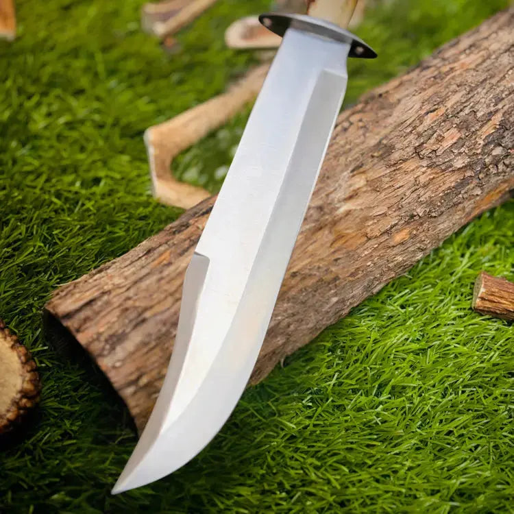 Bowie Knife-Handmade D2 Stell Hunting Bowie Knife With Stag Antler Handle Hunt Craft Knives