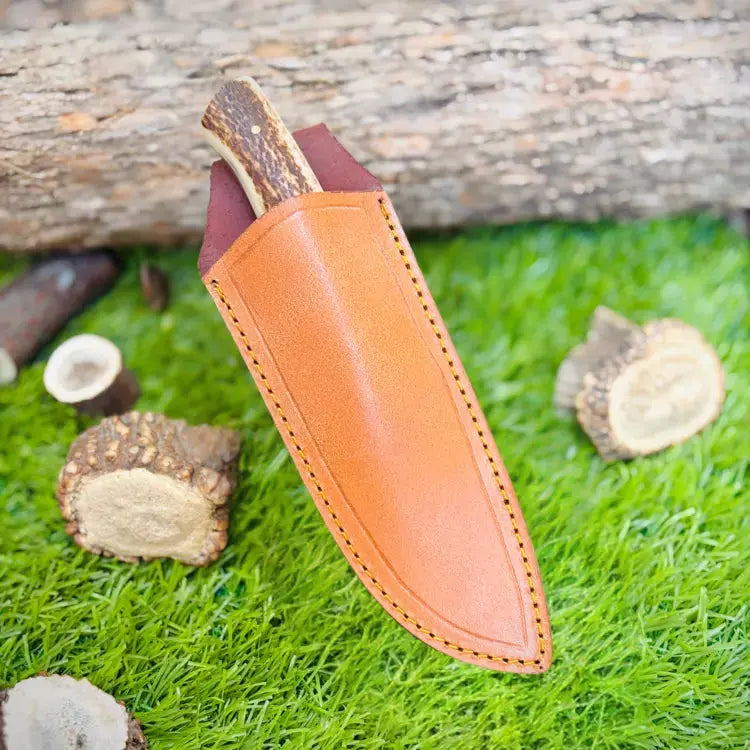 Custom Handmade Forged Stainless Steel Skinner Knife - Stag Horn Handle Hunt Craft Knives