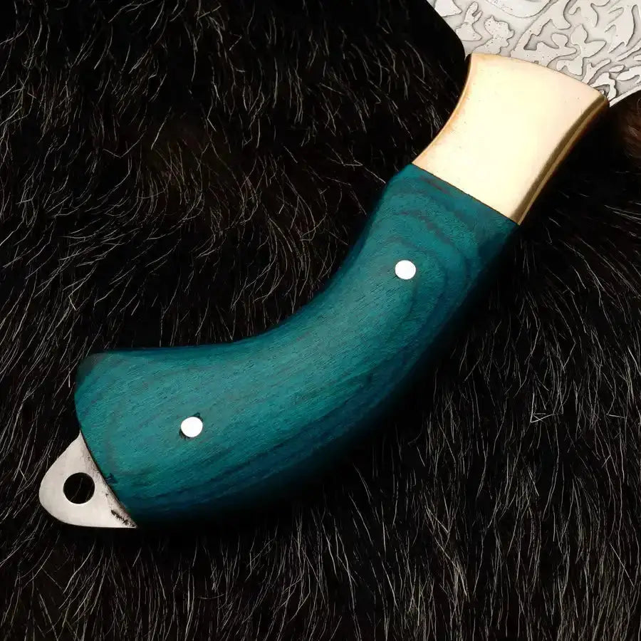 Handmade Stainless Steel Fixed Blade Full Tang Knife With Engrave Blade & Brass Bolster - Best Fixed Blade Knife - Hunt Craft Knives