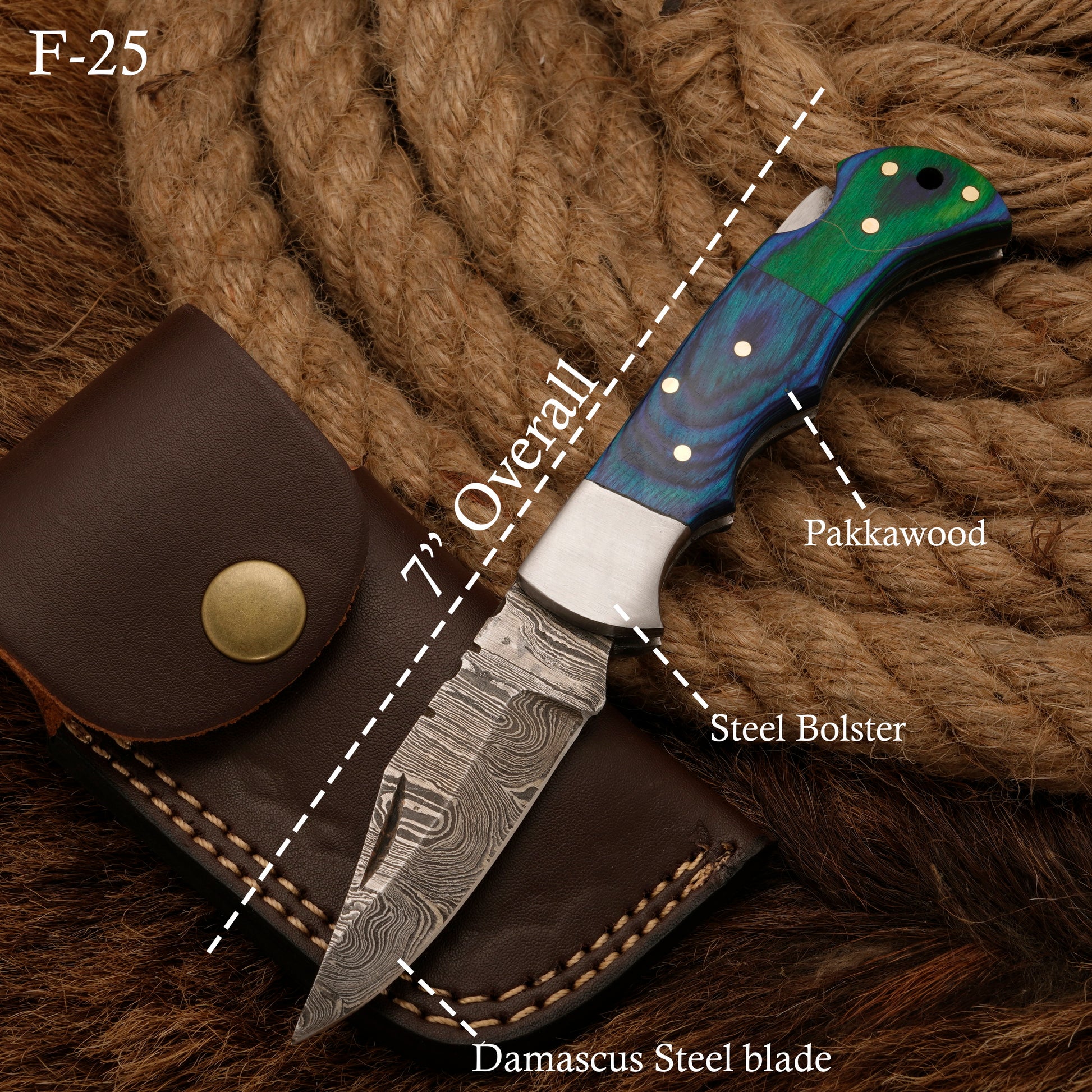 Handmade forged damascus Steel Hunting Pocket Knife-Camping Folding Blade With Pakka Wood Handle