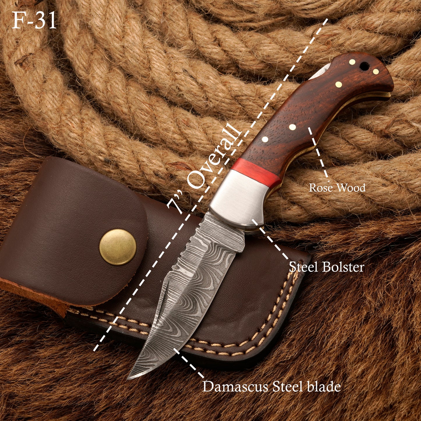 Handmade Damascus Steel Folding Knife | EDC Pocket knife Back lock folding knife