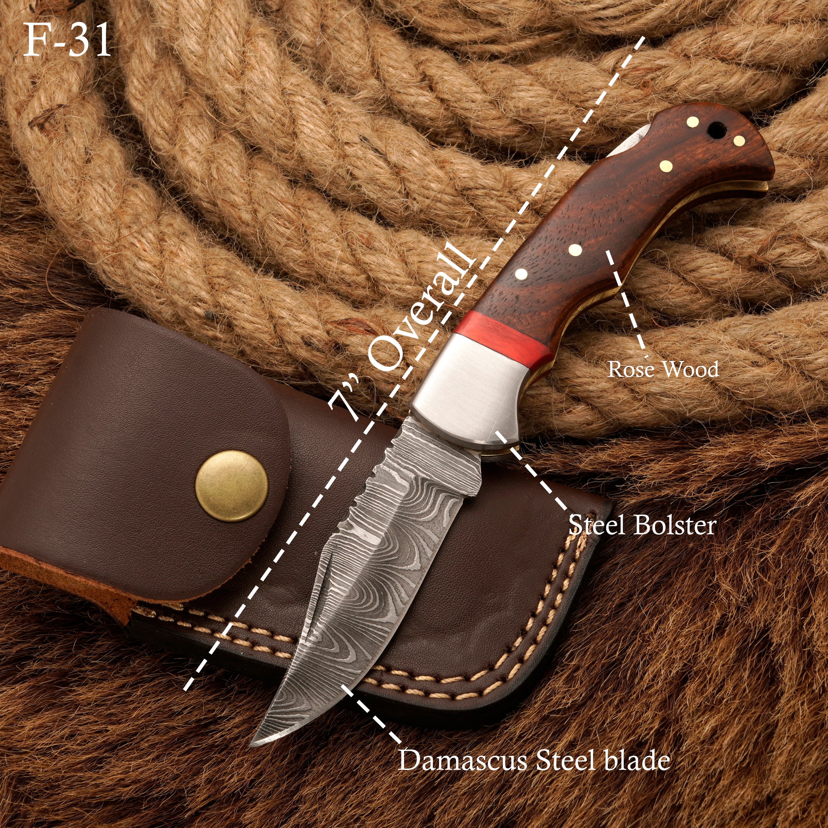 Handmade Damascus Steel Folding Knife | EDC Pocket knife Back lock folding knife