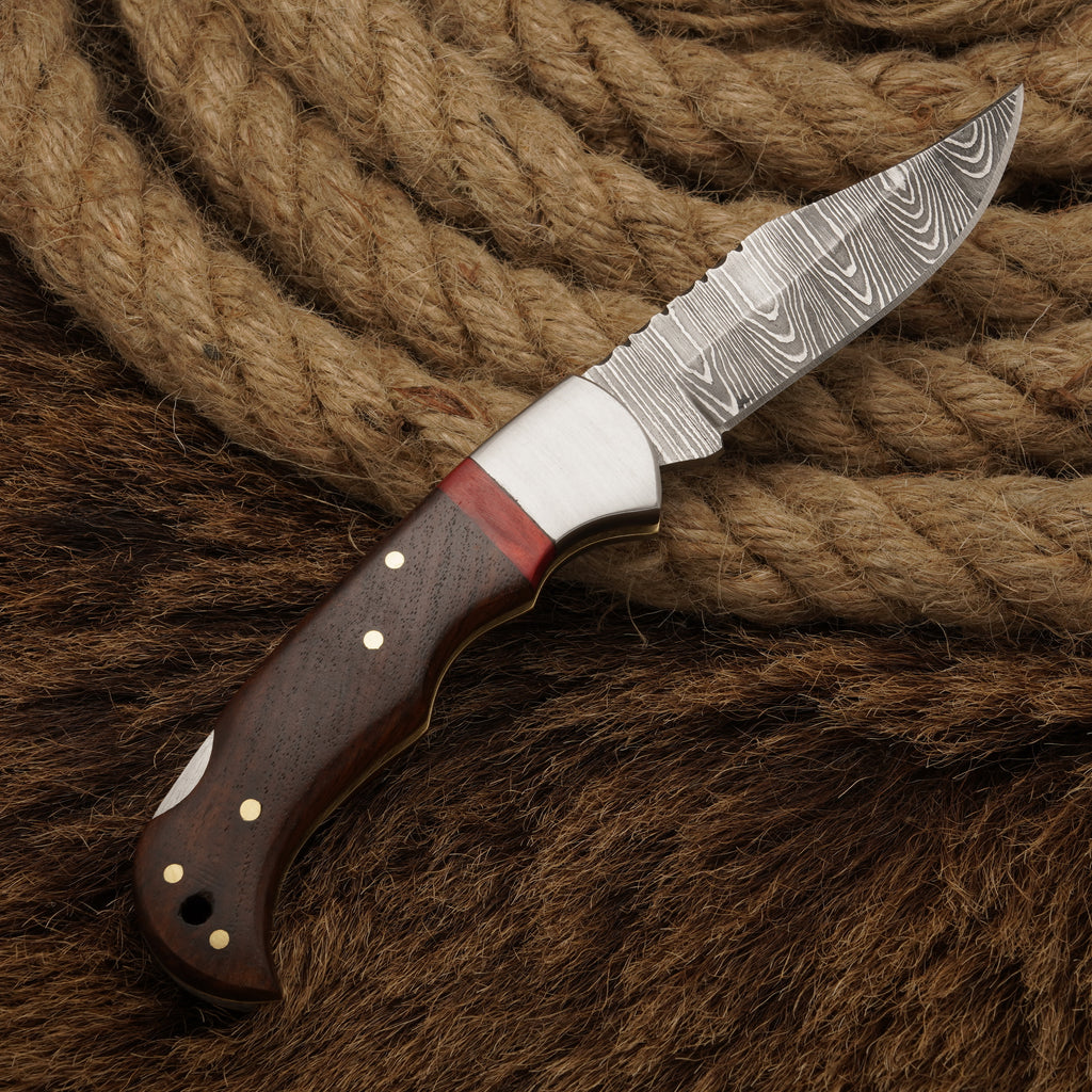 Handmade Damascus Steel Folding Knife | EDC Pocket knife Back lock folding knife