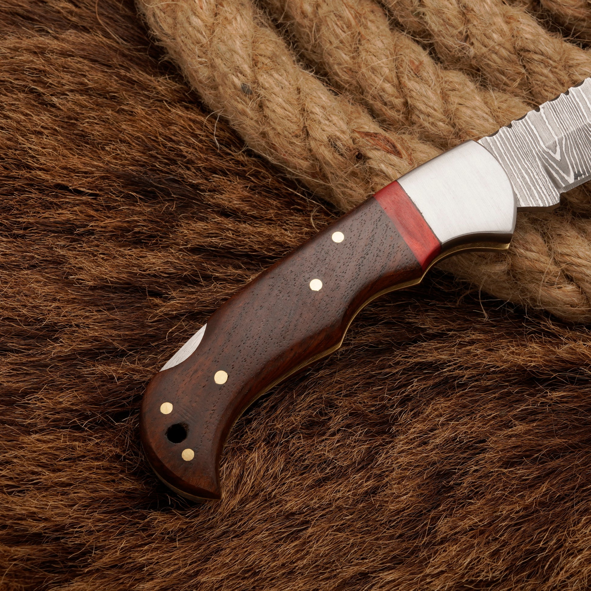 Handmade Damascus Steel Folding Knife | EDC Pocket knife Back lock folding knife