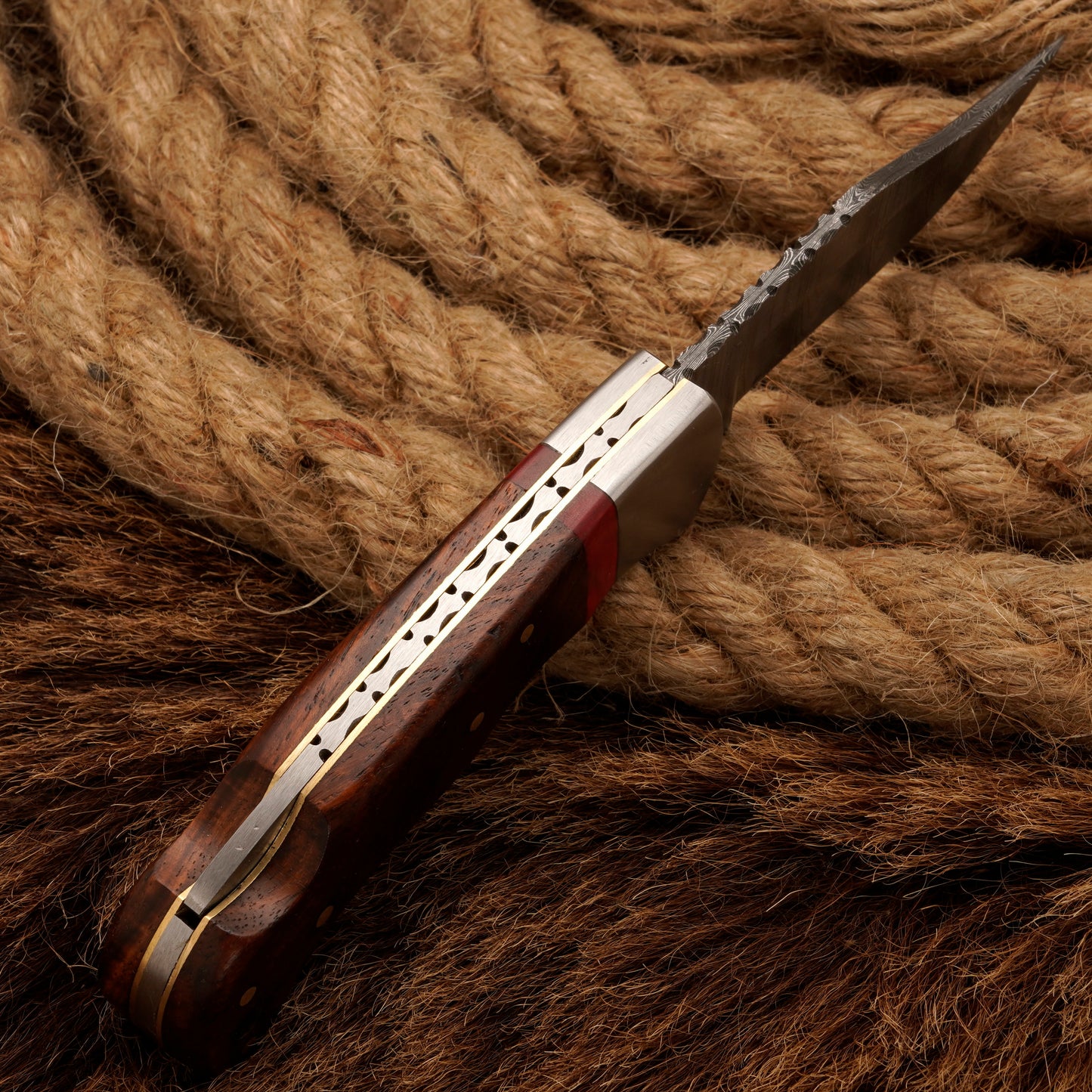 Handmade Damascus Steel Folding Knife | EDC Pocket knife Back lock folding knife