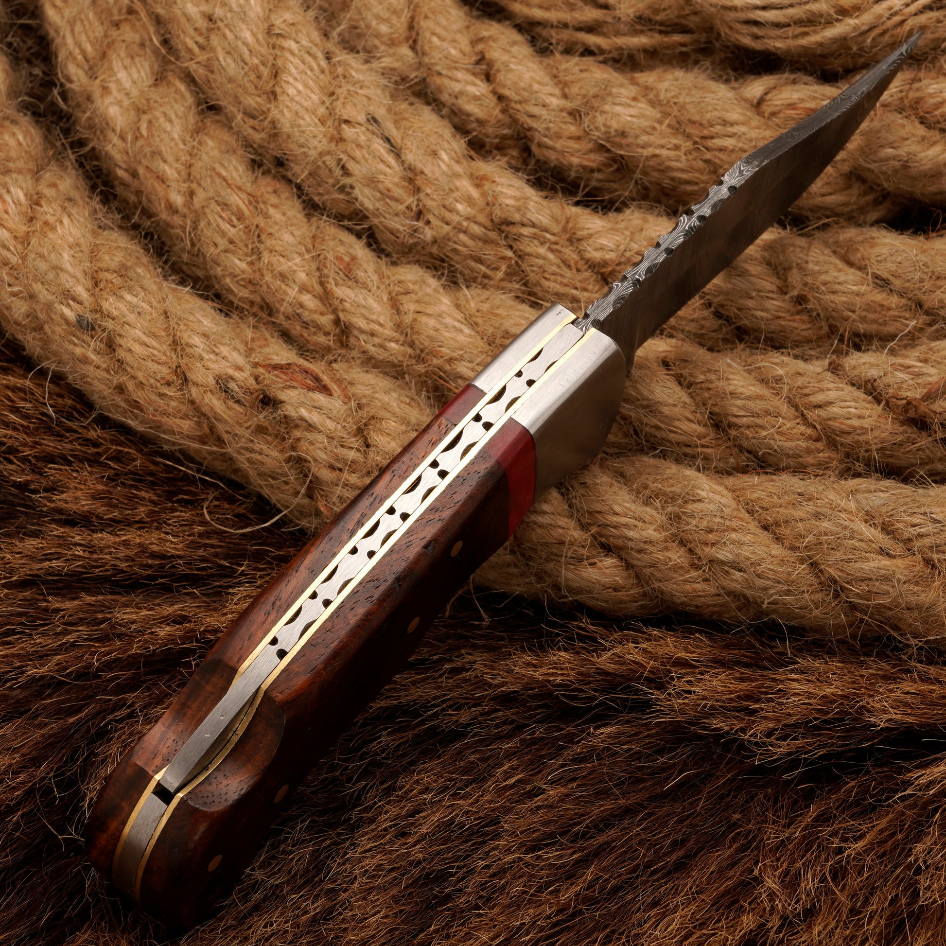 Handmade Damascus Steel Folding Knife | EDC Pocket knife Back lock folding knife