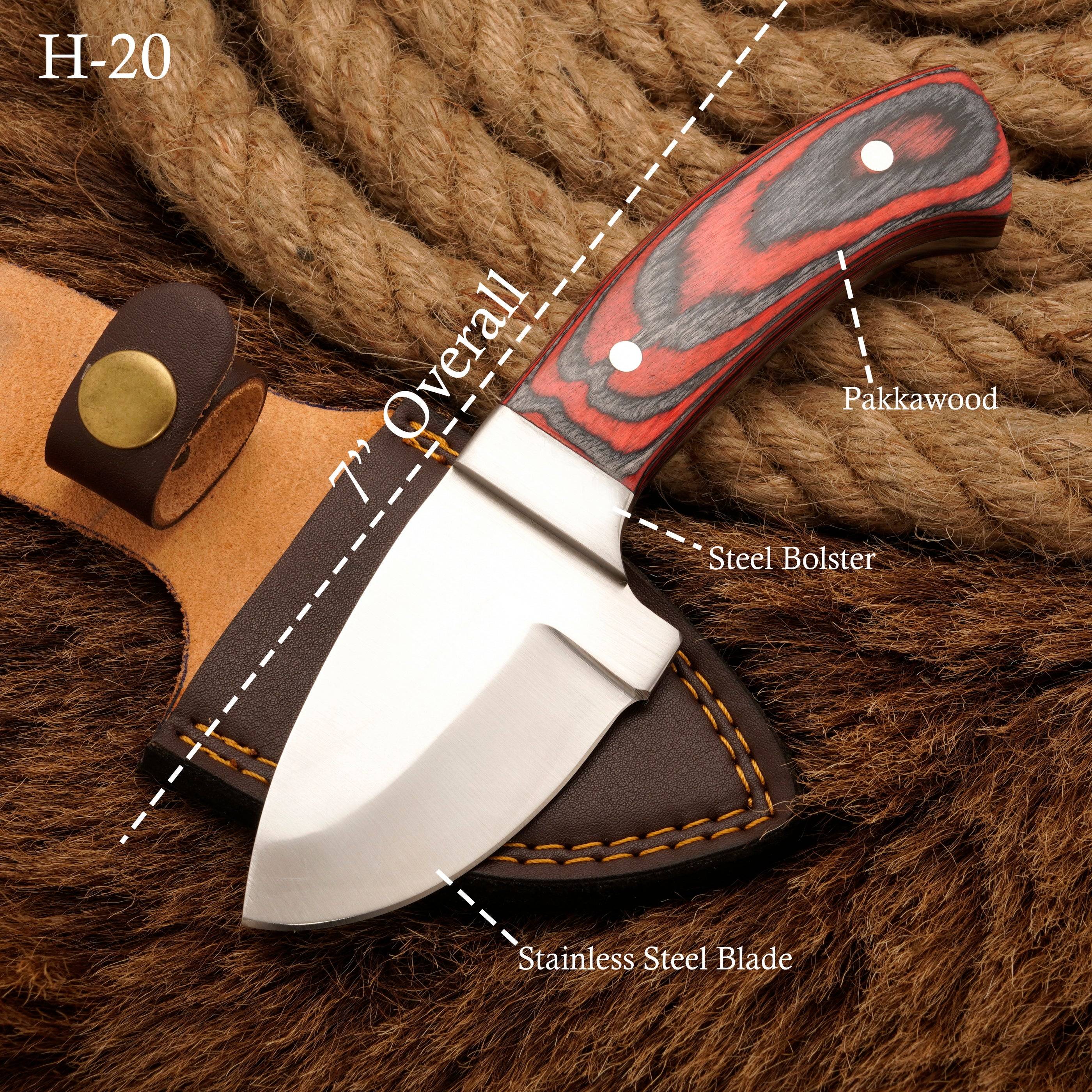 Hand-Forged D2 Stainless Steel Skinning Knife full tang-Fixed blade Skinner knife