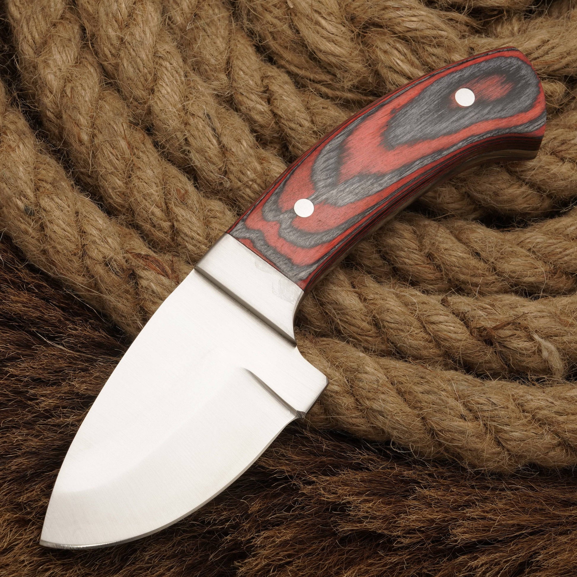 Hand-Forged D2 Stainless Steel Skinning Knife full tang-Fixed blade Skinner knife