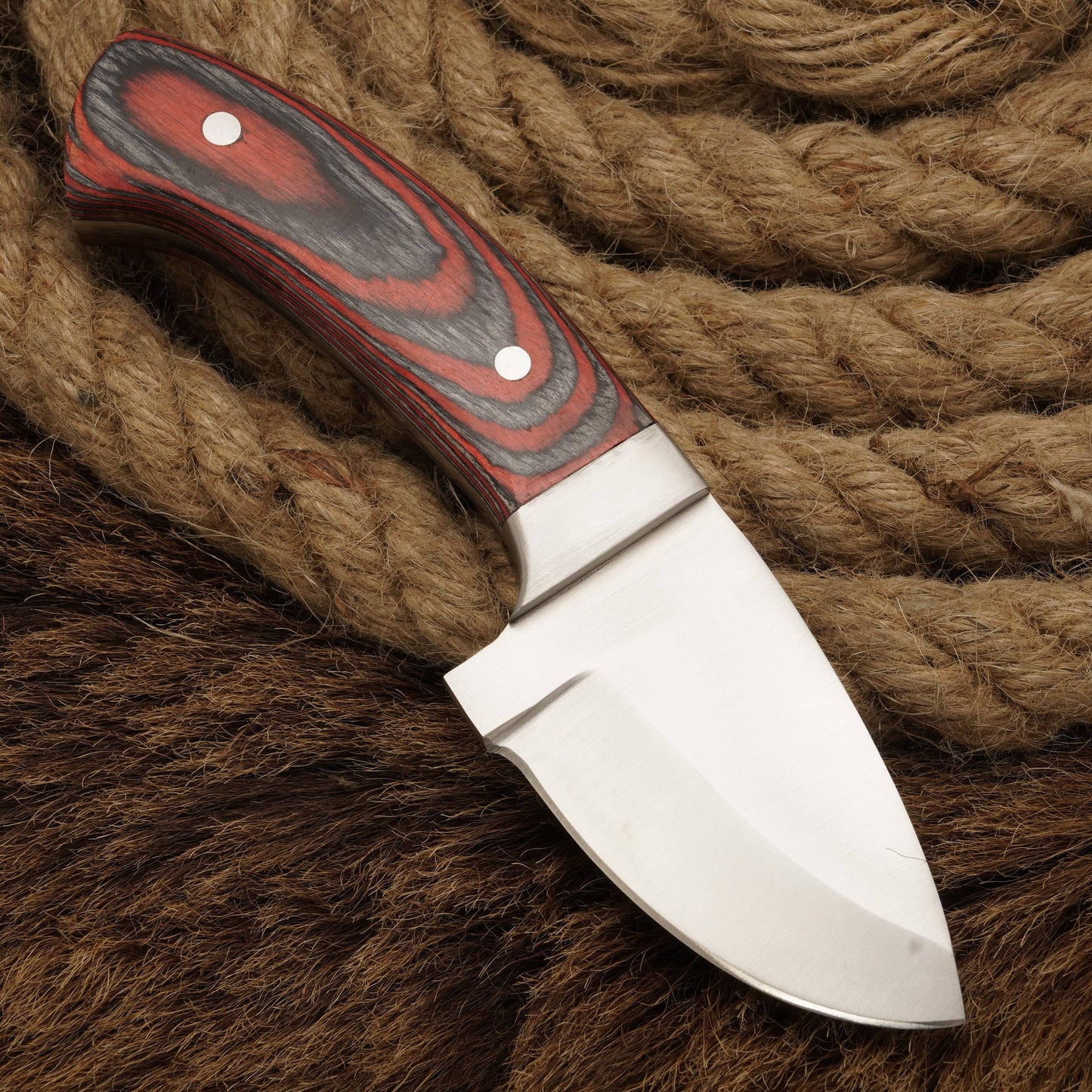 Hand-Forged D2 Stainless Steel Skinning Knife full tang-Fixed blade Skinner knife