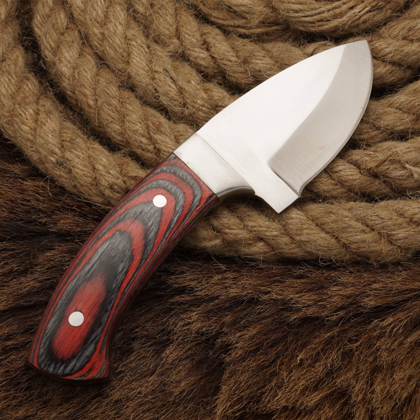 Hand-Forged D2 Stainless Steel Skinning Knife full tang-Fixed blade Skinner knife
