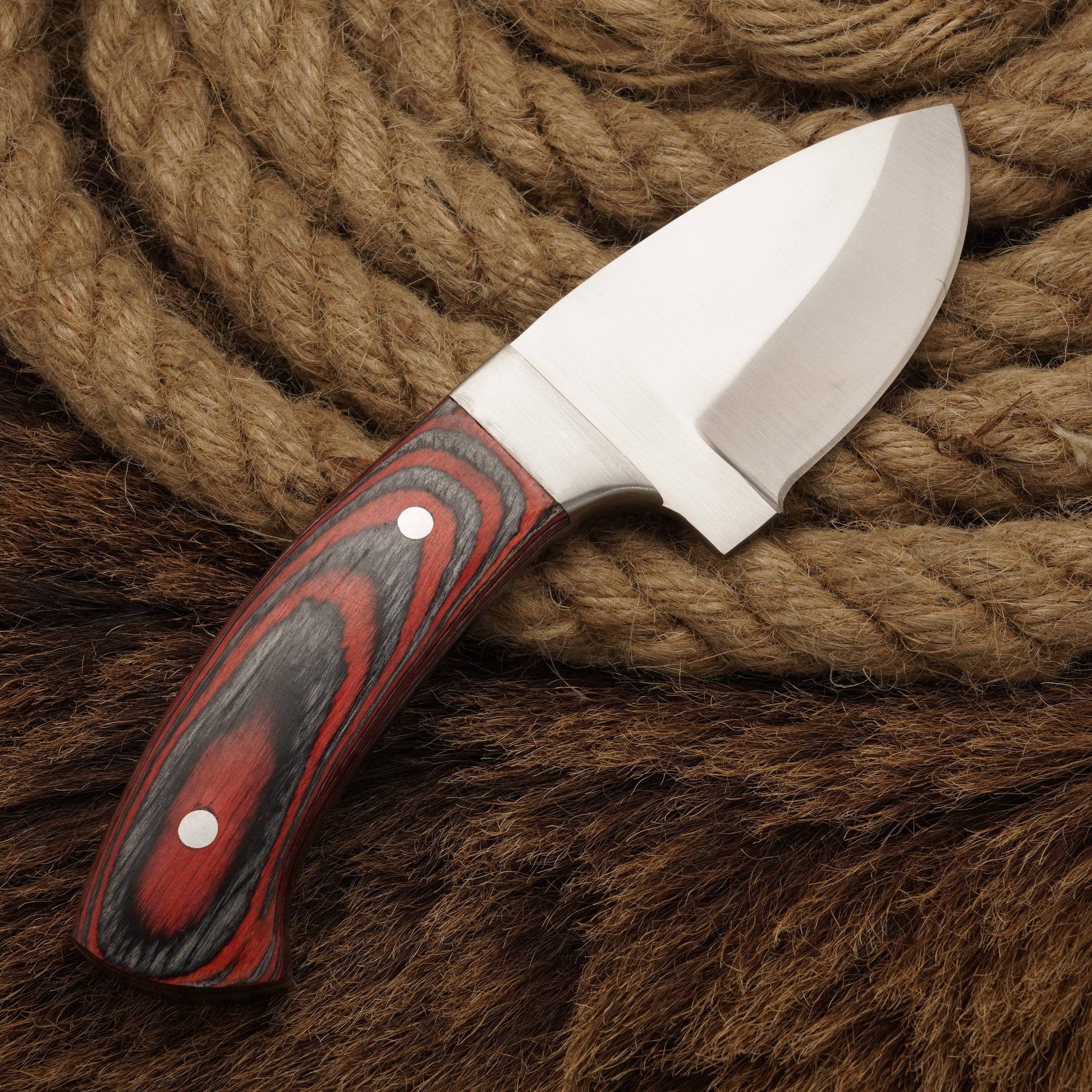 Hand-Forged D2 Stainless Steel Skinning Knife full tang-Fixed blade Skinner knife