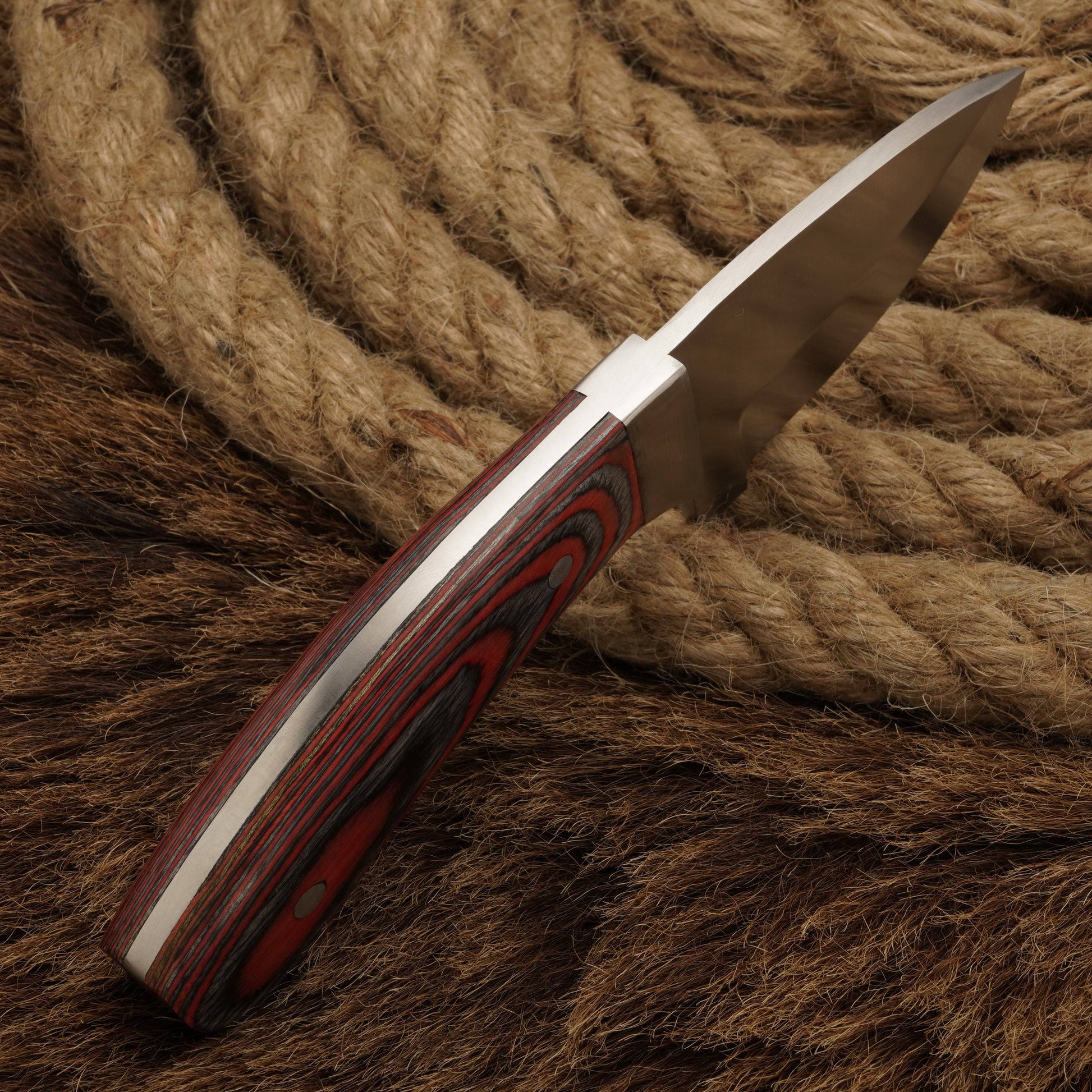 Hand-Forged D2 Stainless Steel Skinning Knife full tang-Fixed blade Skinner knife