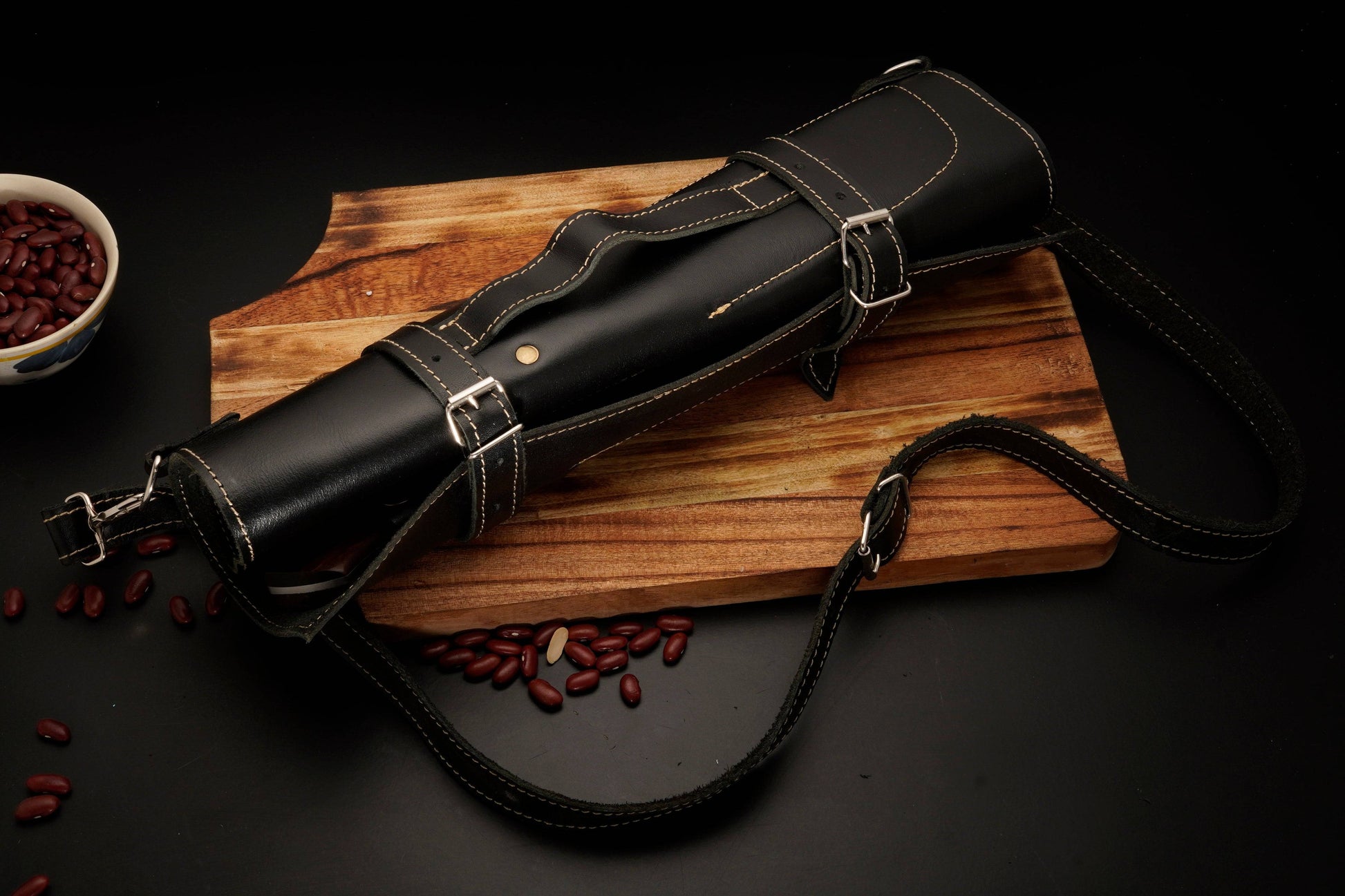 Custom Hand Made Forged Damascus Steel Chef Knife Set Kitchen Knives With Wood Handle