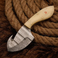 Handmade forged Damascus steel gut hook Skinning Knife | Skinner knife