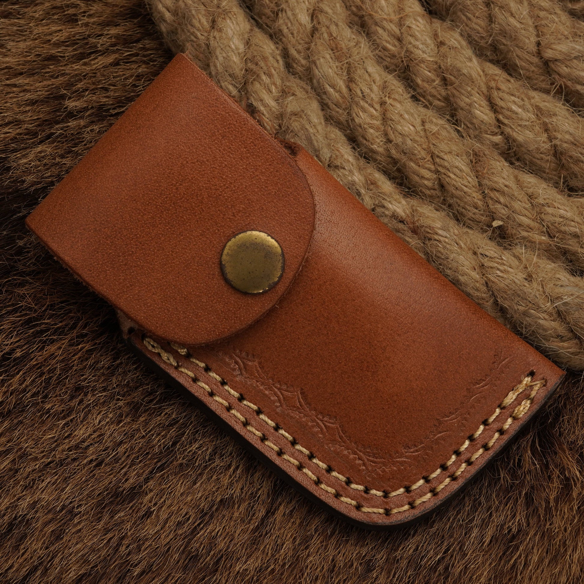 Handmade Damascus Steel Hunting Pocket knife-Folding Knife-Bone handle