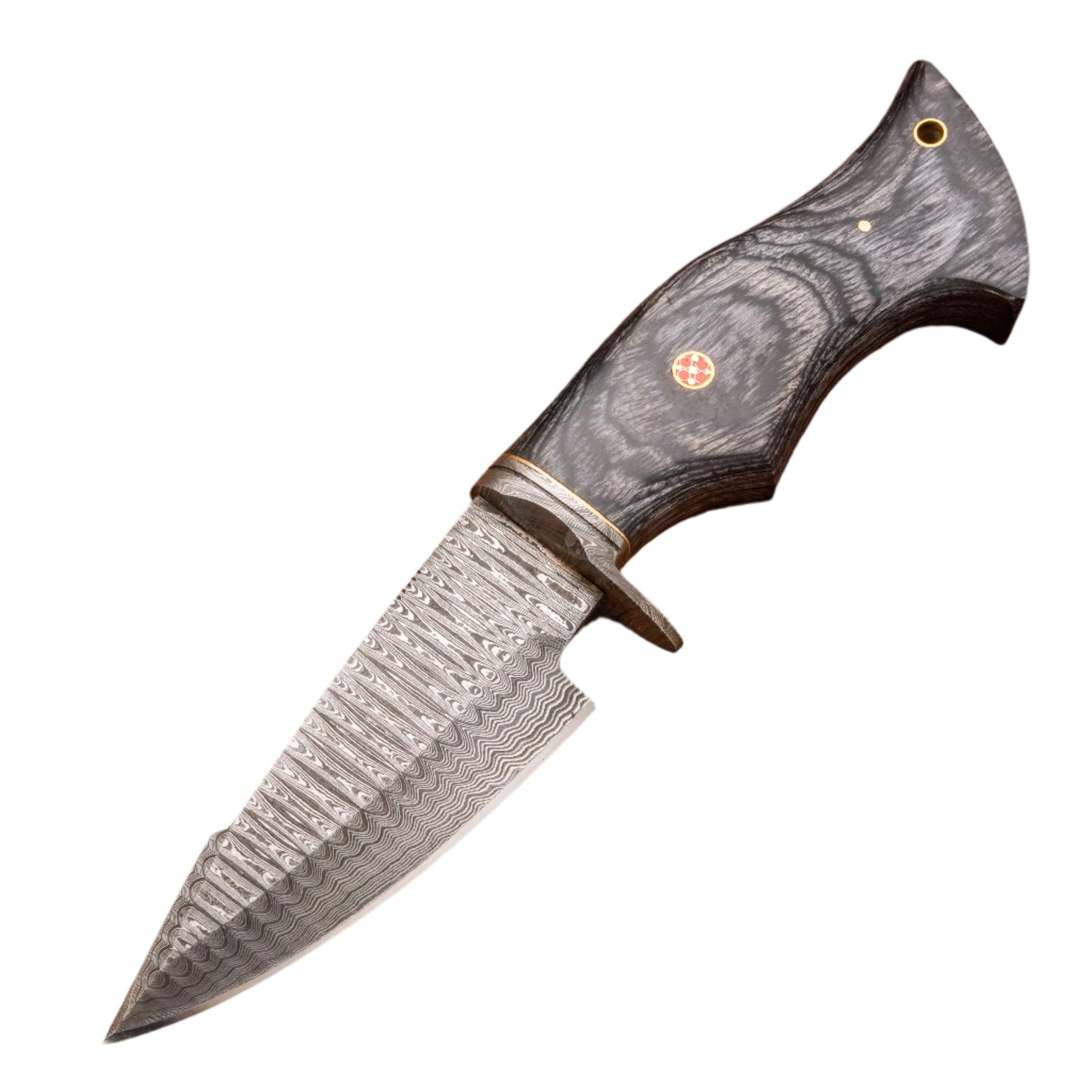 10" Handmade Damascus Steel Hunting Knife With Wood Handle-Best Fixed Blade Knife - Damascus Blade
