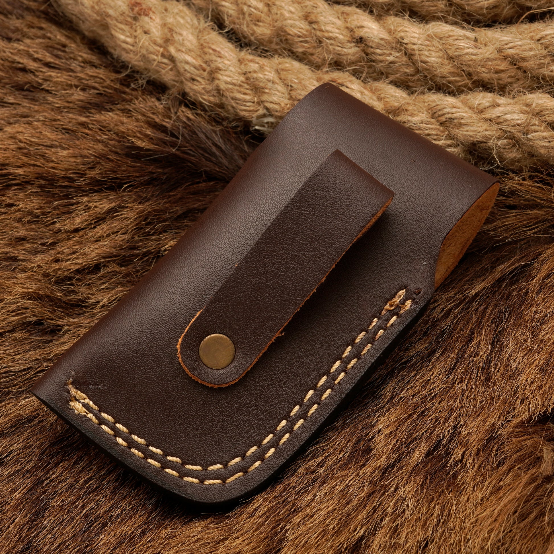 Damascus Steel Folding Pocket Knife - Folding knife with Pakka Wood