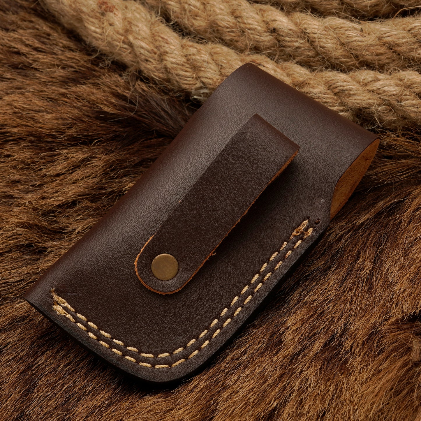 Handmade Damascus Steel Pocket Knife - Camping Knife With Pakka Wood