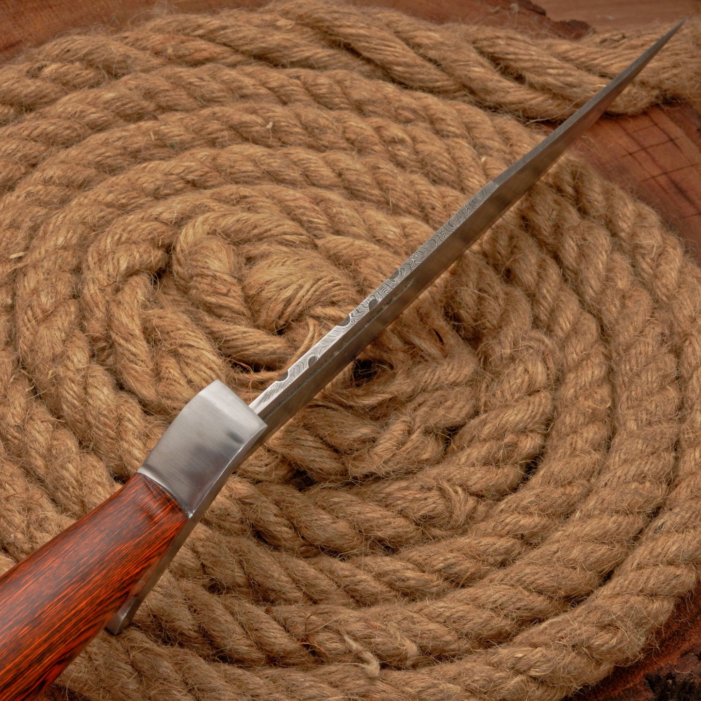 HANDMADE FORGED DAMASCUS Steel Bowie Hunting Knife EDC - 17” Survival Knife