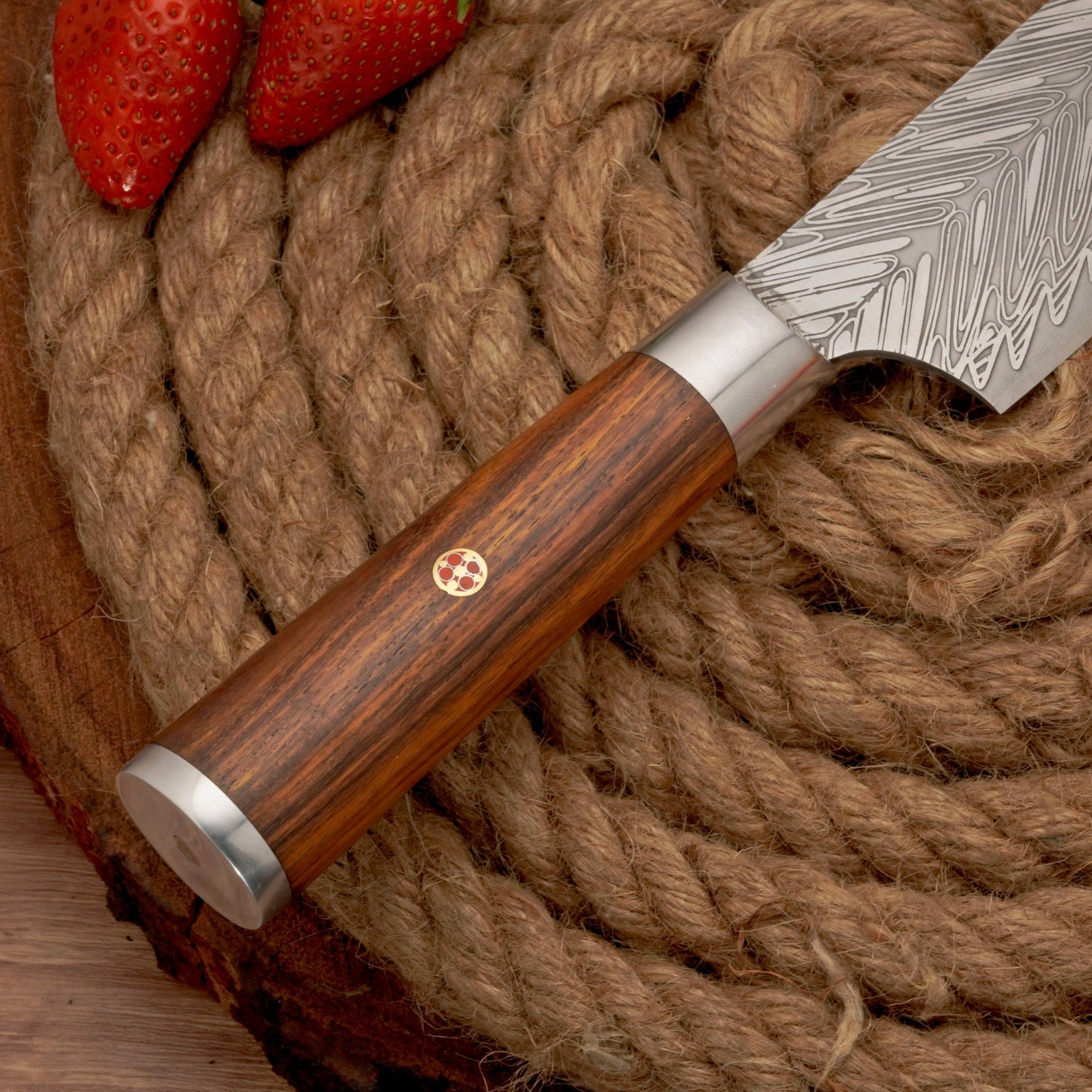 14" Handmade Forged D2 Stainless Steel Chef Knife - Kitchen Knife with Rosewood Handle