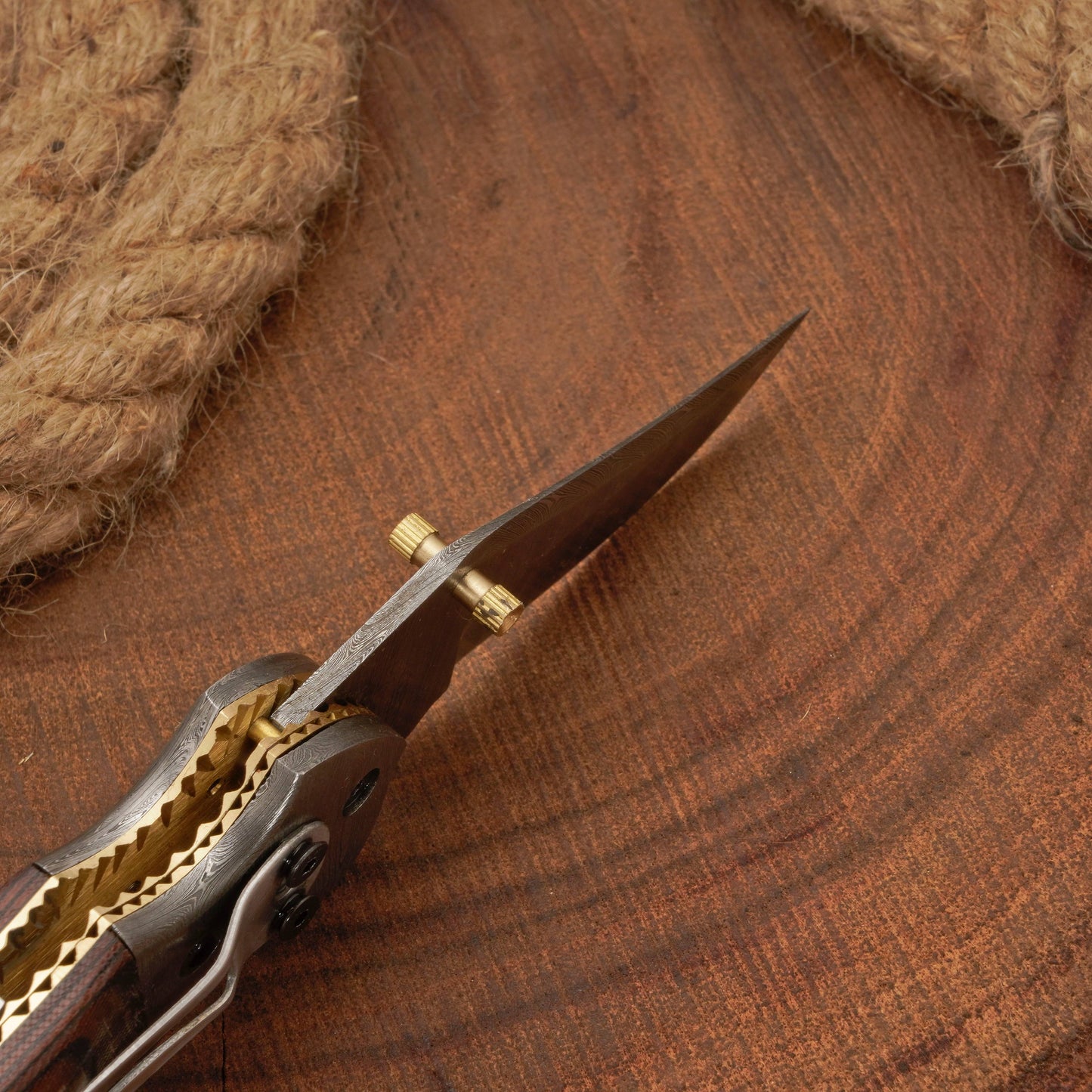 EDC Hand Forged Damascus Pocket Knife-Camping Folding knife | Pocket Clip knife with Micarta Handle