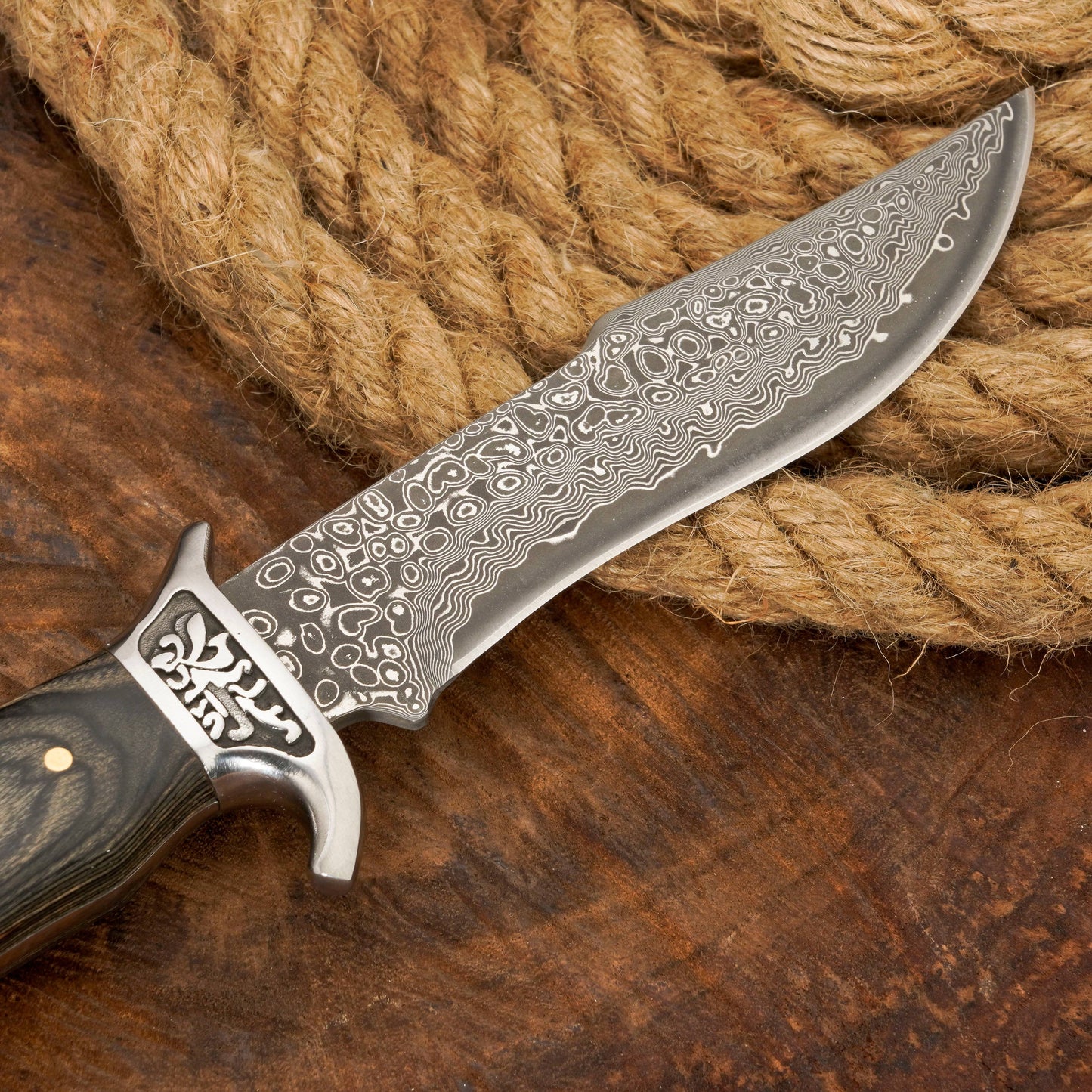 Custom Hand Forged Damascus Steel Hunting Knife EDC-Fixed blade knife