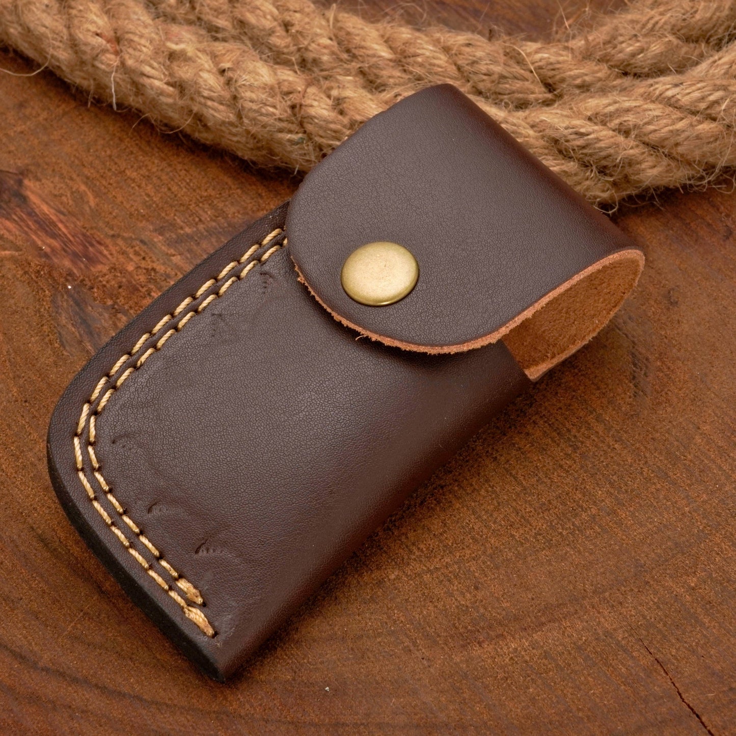 7" Handmade Damascus Hunting Pocket Knife with Clip—Folding Camping Blade