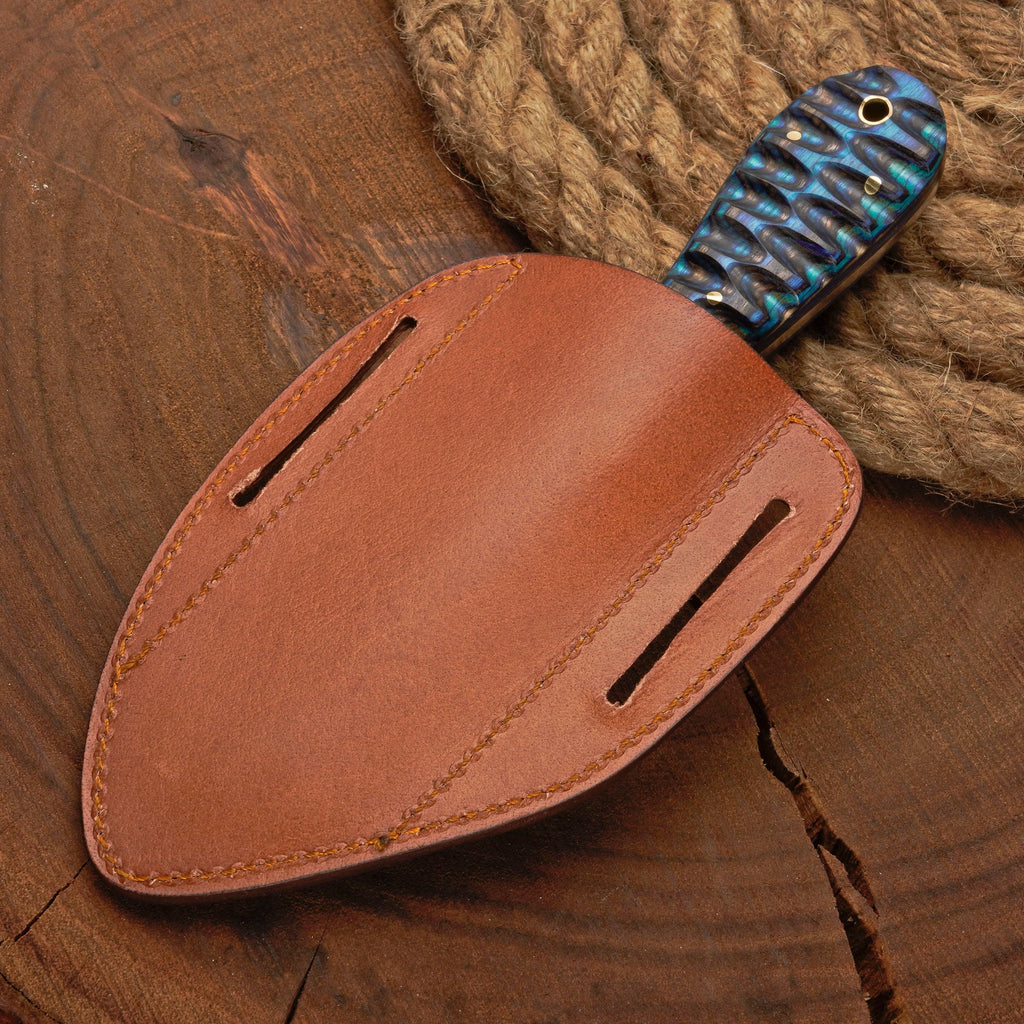 Custom Handmade Damascus Steel Bull Cutter Knife with Pakkawood  Handle