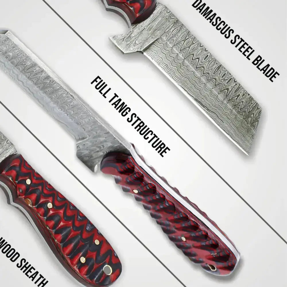 Handmade Damascus Steel Cowboy Bull Cutter Best Chef Knife-Kitchen Knife-- Hunt Craft Knives