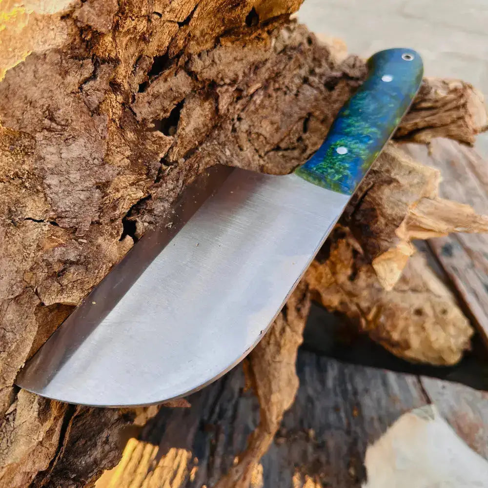 Royal Chef Knife Handmade Stainless Steel Cleaver Chef Knife-Best Kitchen Knife-Resin Wood Handle--Hunt Craft Knives