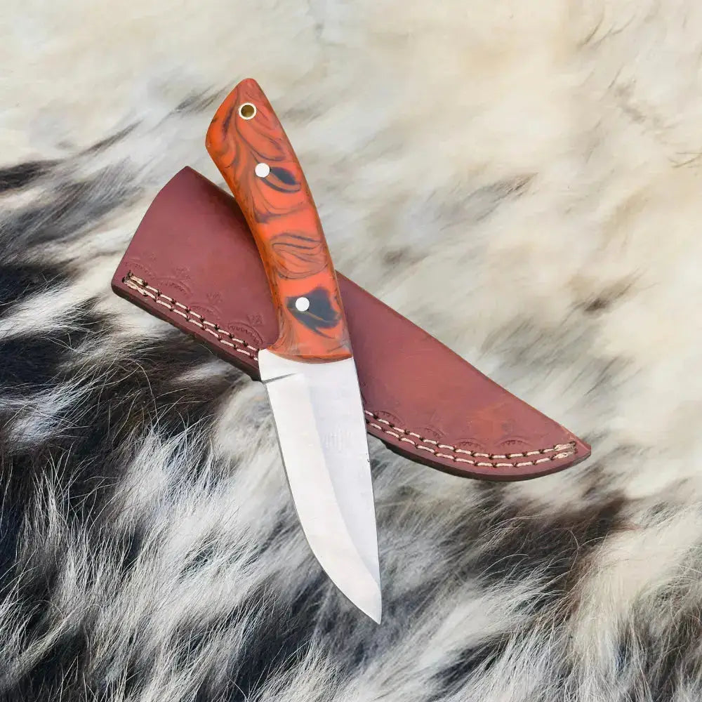 Custom Handmade Stainless Steel Full Tang Skinner Knife-Best chef knife-Resin Handle-Hunt Craft Knives