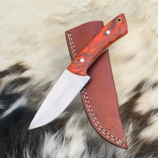 Custom Handmade Stainless Steel Full Tang Skinner Knife-Best chef knife-Resin Handle-Hunt Craft Knives
