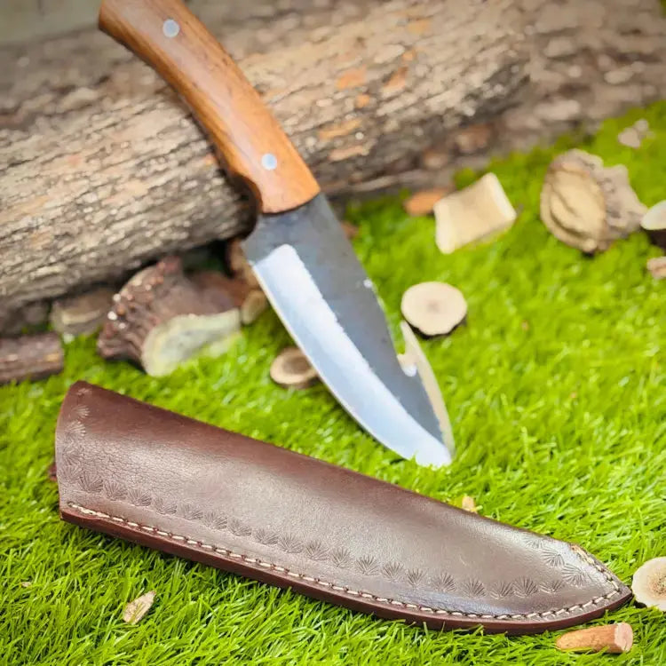 10" Handmade High Crabon Steel Gut Hook Hunting Knife Fixed Blade Skinner Knife Rose Wood Handle Hunt Craft Knives