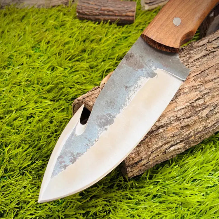 10" Handmade High Crabon Steel Gut Hook Hunting Knife Fixed Blade Skinner Knife Rose Wood Handle Hunt Craft Knives