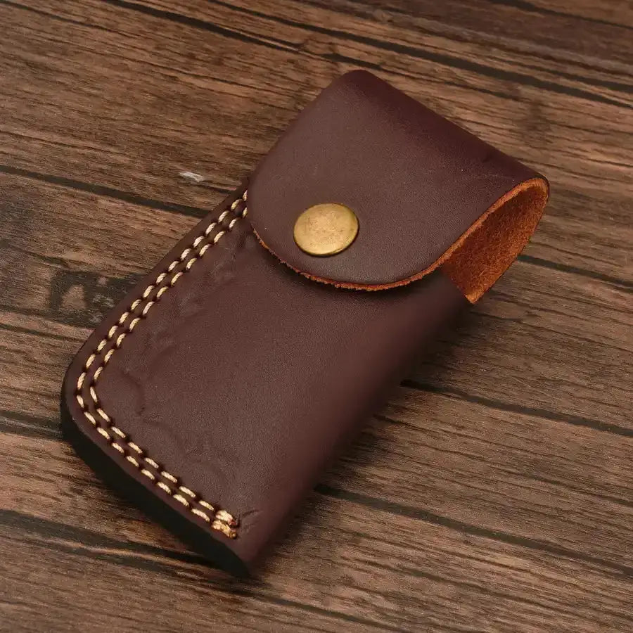 Handmade Damascus Steel Hunting Pocket Knife - Camping Folding Blade With Brass Bolster - Hunt Craft Knives