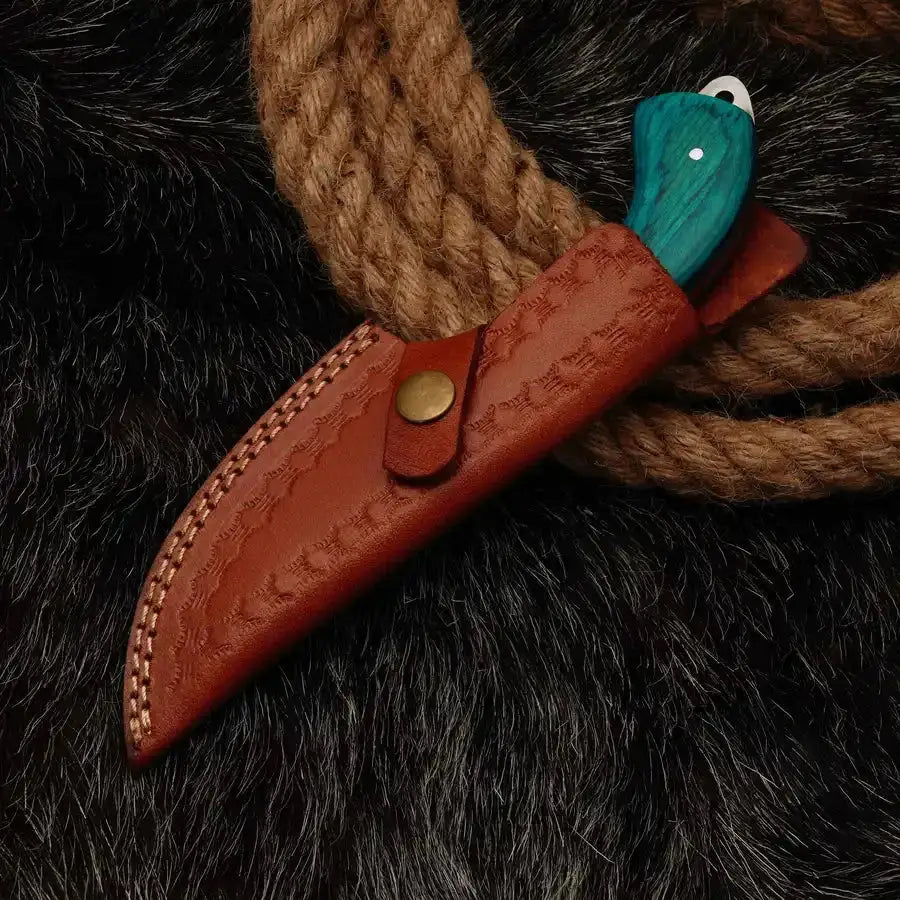 Handmade Stainless Steel Fixed Blade Full Tang Knife With Engrave Blade & Brass Bolster - Best Fixed Blade Knife - Hunt Craft Knives