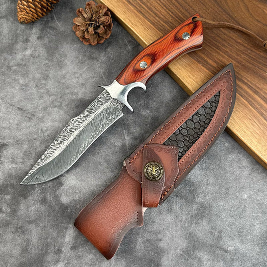 10" Japanese Hand-Forged Full Tang Hunting Knife – EDC Survival Knife