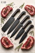 5 Piece Handmade Damascus Knives Chef Set – Kitchen Knives Set | Damascus Steel Knife Set with Genuine Leather Sheath