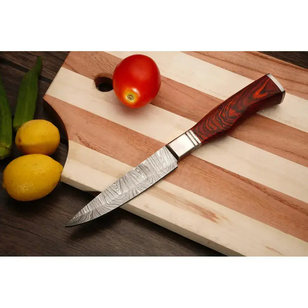 Majesty Wood |Handmade Froged Damascus Steel Chef Knives, Kitchen Knife Set With Wood Handle - Hunt Craft Knives