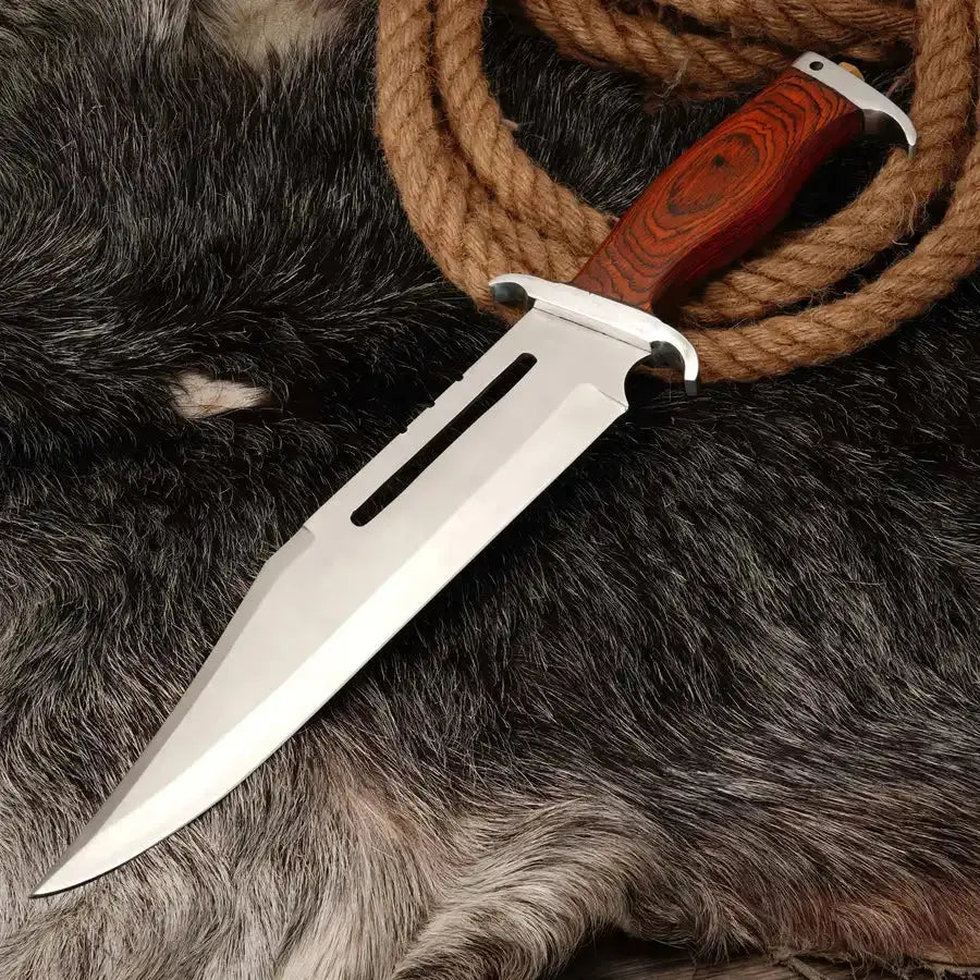 Thunderhawk Bowie-Handmade Stainless Steel Hunting Bowie Knife WIth Pakka Wood Handle