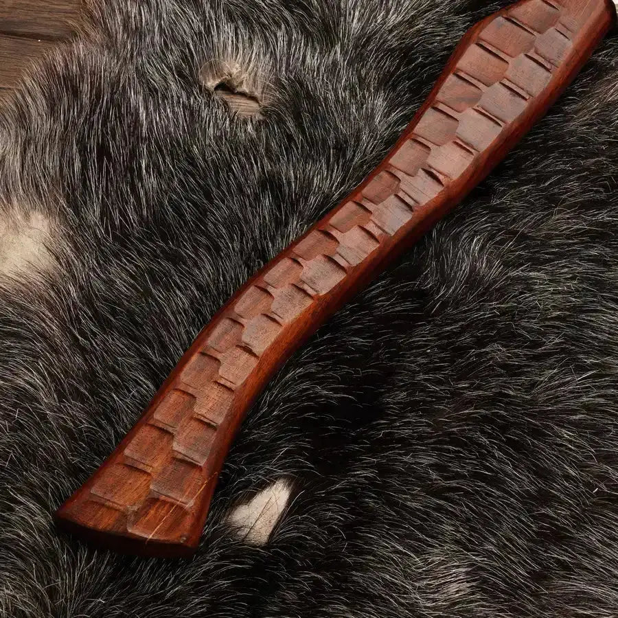 Viking Heritage Battle Axe-Custom Handmade Forged Battle Axe With Rose Wood Handle - Hunt Craft Knives