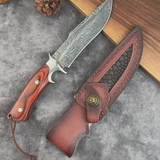 10" Japanese Hand-Forged Full Tang Hunting Knife – EDC Survival Knife