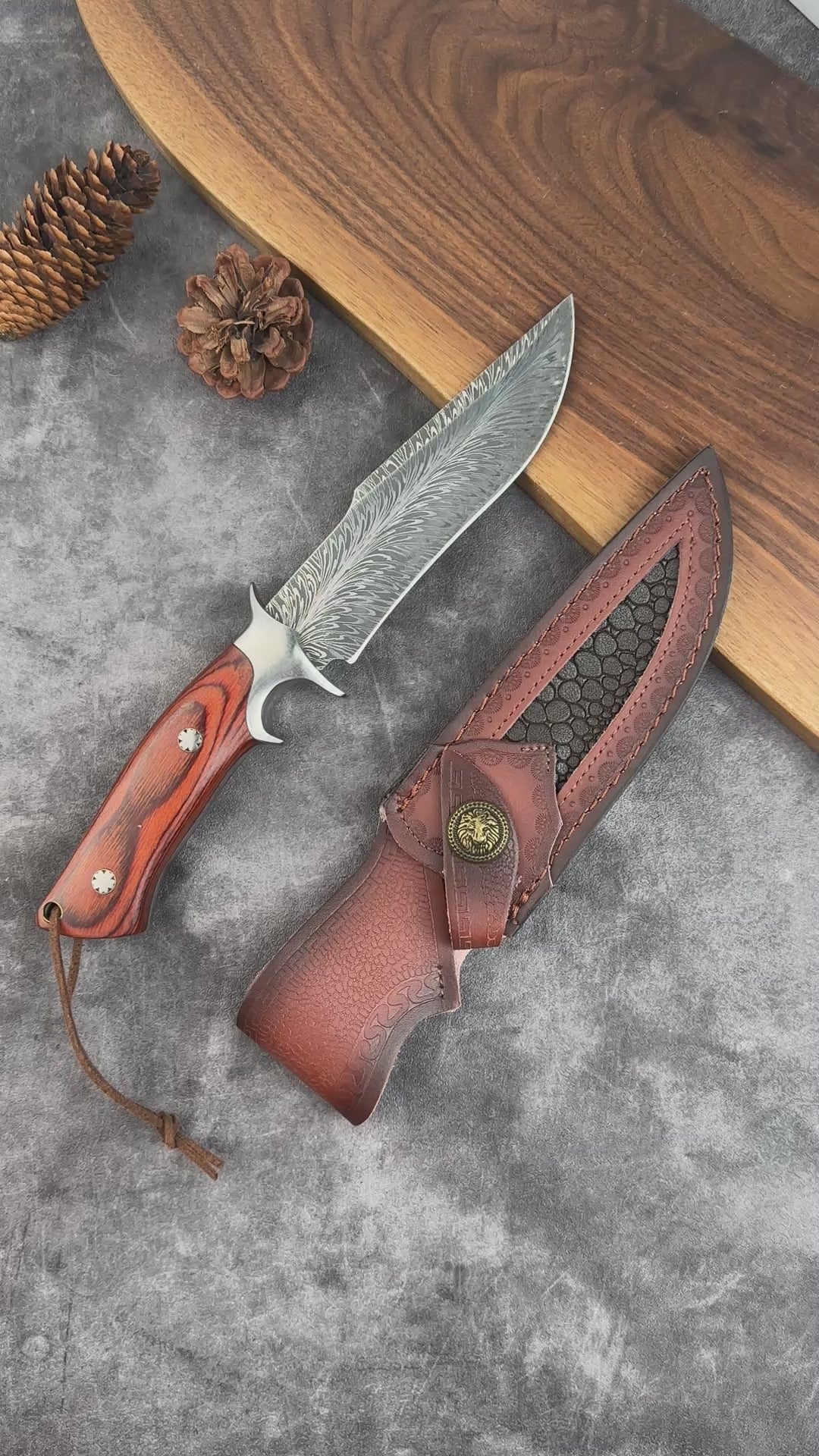 10" Japanese Hand-Forged Full Tang Hunting Knife – EDC Survival Knife